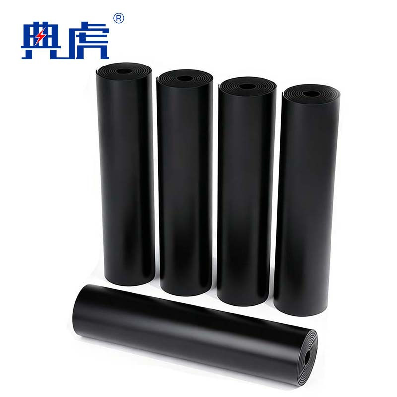 典虎 绝缘胶垫 黑色平面 10kv 5米*1米*5mm 卷