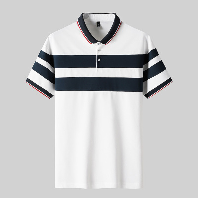 花花公子(PLAYBOY)polo衫男春夏季新品短袖潮流时尚上衣t恤男打底衫百搭休闲半袖衬衫领商务体恤男装潮流男士衣服