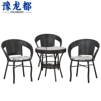 豫龙都休闲桌椅一桌三椅套