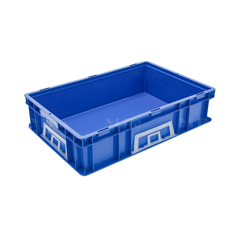翌嘉YJ4121747 可堆式物流箱塑料周转箱塑料储物箱 无盖蓝色 600*400*148