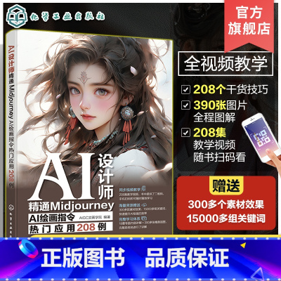 AI设计师 精通MidjourneyAI绘画指令热门应用208例 [正版]赠素材 AI设计师 精通MidjourneyA