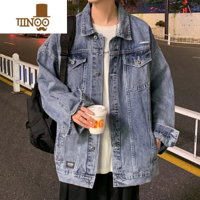 YANXU牛仔外套男士新款日系痞帅潮牌ins美式潮流休闲上衣夹克外穿