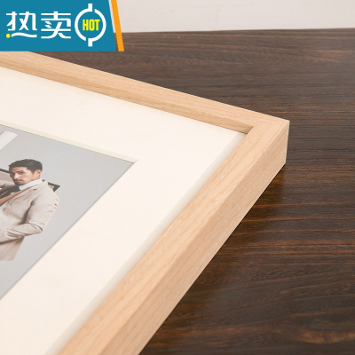 敬平实木大相框20寸24寸36水彩素描海报画框挂墙 A3营业执照框架定制 原木色 海报24寸(内径40.4X60.6cm