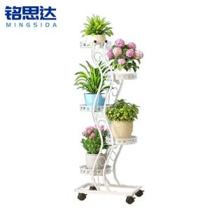 铭思达花架5层带轮个