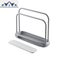 厨房沥水抹布架手巾挂架肥皂收纳水池置物架洗碗布擦水海绵台面 三维工匠