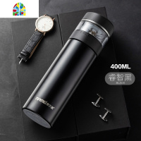 封后茶水分离泡茶杯保温杯男316不锈钢车载便携过滤水杯子 F 钢本色500ML(316不锈钢简约版+智能显温杯盖升级