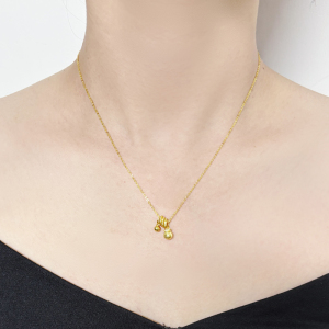 北京黄金女士足银日韩风项链送恋人时尚优雅无镶嵌设计