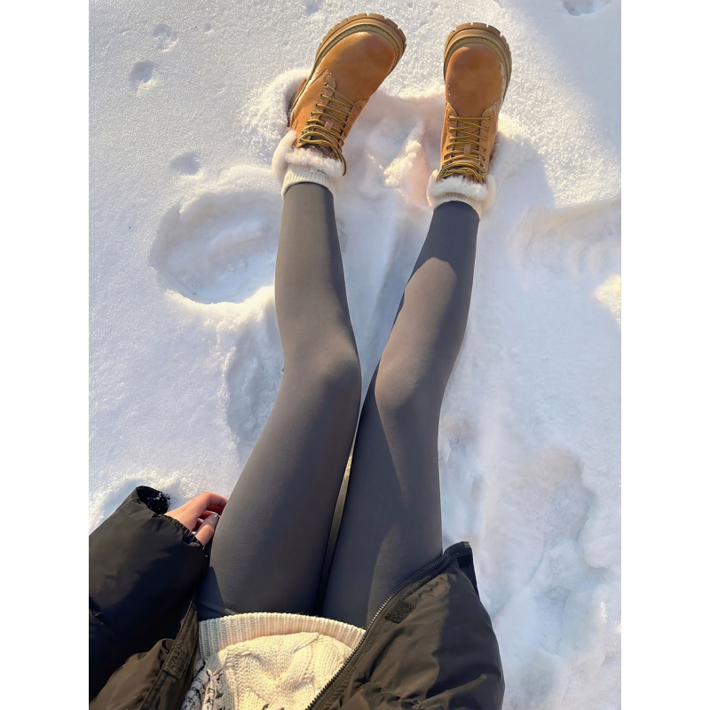 加绒鲨鱼裤女外穿秋冬季压力瘦腿健身瑜伽裤小个子紧身提臀打底裤