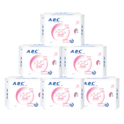 ABC夜用卫生巾 纤薄棉柔280mm*8片*6包