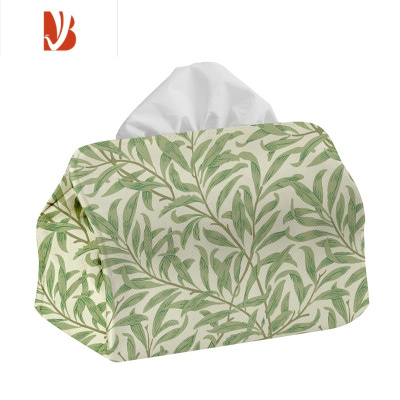 三维工匠Morris叶子植物图案设计客厅抽纸盒北欧风纸抽盒家居装饰纸巾盒 纸巾盒小号-叶子01