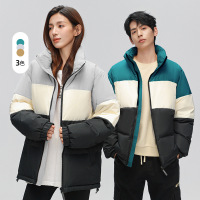 羽绒服男冬季90%白鸭绒情侣男女同款时尚立领百搭面包服外套