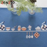 家柏饰(CORATED)北欧S风棉麻布艺茶几电视柜客厅餐桌布盖巾床尾旗桌旗 厨房布朗桌旗 35*200cm