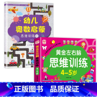 [全2册]4-5岁左右脑思维训练+数学逻辑思维训练 [正版]全套4册 左右脑思维训练2-3-4-5-6岁 幼儿全脑开发大