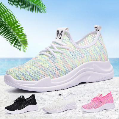 新款春夏网鞋女单鞋运动鞋韩版学生网面透气休闲轻便百搭女鞋莎丞