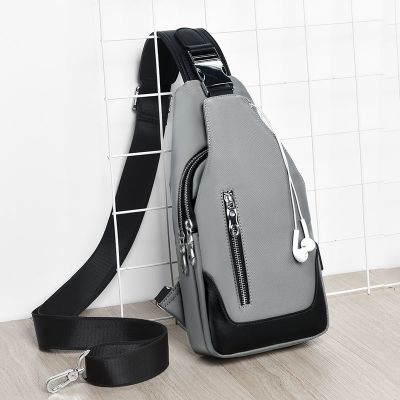 派尼美特胸包男斜挎包韩版潮帆布单肩包2020新款胸前包斜跨牛津纺男包