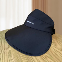 环绕式加大帽檐空顶防晒帽子女夏季户外防紫外线可折叠遮脸太阳帽