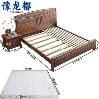 豫龙都 床+床垫+床头柜 1.8m 套