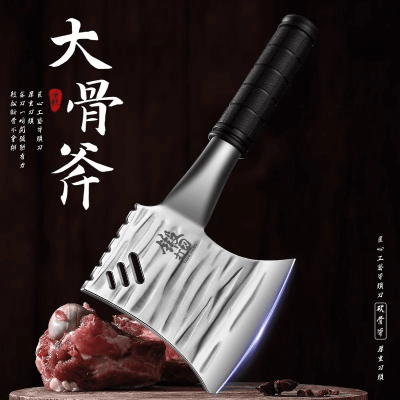 加厚斩骨刀家用砍骨专用斧屠夫专用猪肉刀商用锻打砍牛大骨断骨刀7163