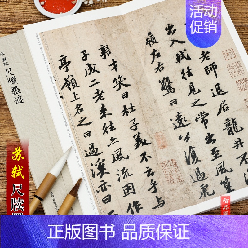 [正版]苏轼尺牍墨迹 名家苏轼行书书法作品赏析收录书法史代表性成人
