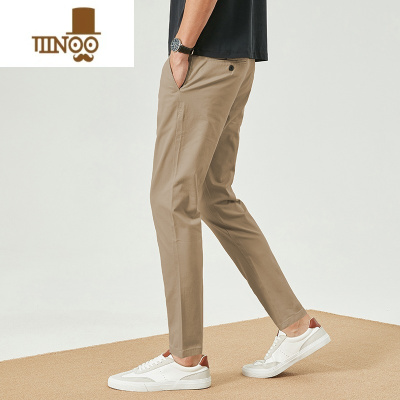 YANXU弹力男裤锥形修身小脚百搭显瘦长裤韩版潮流男士休闲裤