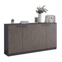 小窝厘 办公室文件柜矮柜储物柜档案资料柜桌边柜简约木质 三门柜1200*400*800CM