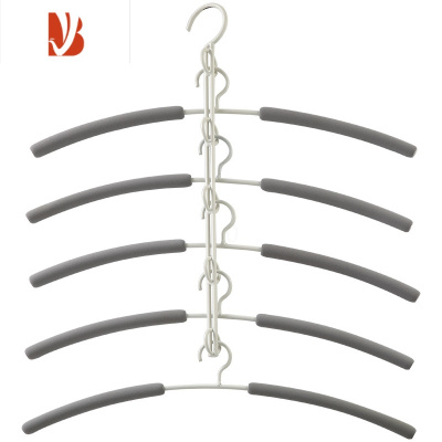 三维工匠省空间多多层衣架挂钩魔术家用衣柜收纳器挂衣服架折叠撑子