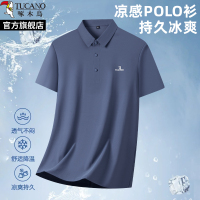 啄木鸟冰丝男士短袖POLO衫男款2025夏季新款中年商务速干爸爸T恤