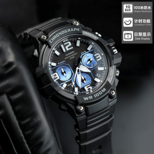 Casio旗舰店卡西欧手表男女限量防水运动小黑表休闲时尚电子学生日韩石英表男表多功能正品潮流男士夜光手表AQ-S810