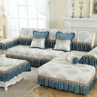 幸福派欧式沙发垫套装四季防滑沙发坐垫子123组合夏季沙发垫贵妃垫子布艺雪尼尔沙发套罩巾全包支持定制飘窗垫子