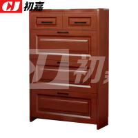 初嘉(CJ)木质翻斗鞋柜入户门口窄边鞋柜单层双抽屉 900*170*1200