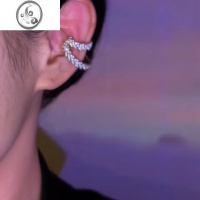 JiMi高级感锆石耳夹女无耳洞耳蜗夹耳环轻奢小众设计ins冷淡风耳饰