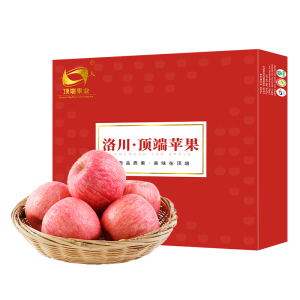 [红色礼盒]苹果礼盒洛川苹果陕西洛川红富士苹果 新鲜水果礼盒送礼 15枚85