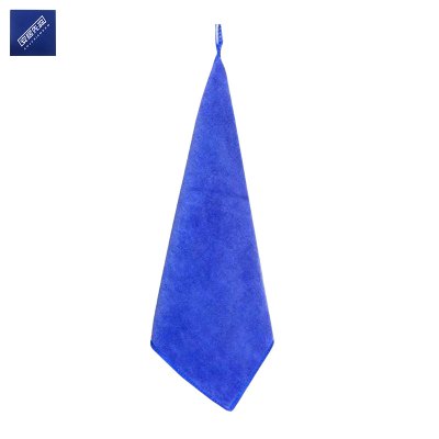 安居先森纤维毛巾清洁抹布带挂钩方巾30*30cm 一包10条 宝蓝色