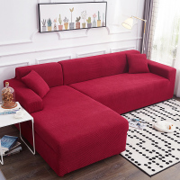 全包弹力通用组合型萬能懒人沙发套四季沙发垫巾全盖沙发套罩一套 拉菲红 L[三人长190-230cm以内]
