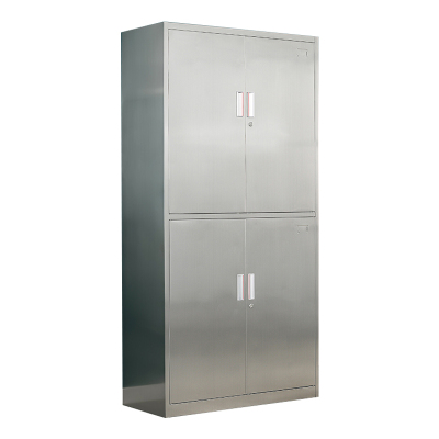 铭威盾不锈钢文件柜档案柜资料柜器械柜储物柜仪器柜304全不锈钢通双节柜