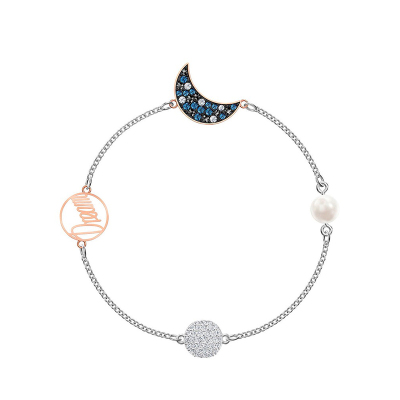  SWAROVSKI 施华洛世奇 日月星辰SWAROVSKI REMIX手镯人造仿水晶手链女5490934 礼物女轻奢饰品 深蓝色