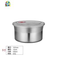 304不锈钢保鲜盒 圆形密封微波炉饭盒便当泡面碗厨房防漏碗带盖 FENGHOU 2个(小号+中号)
