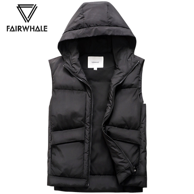 马克华菲羽绒服男连帽2020冬季新款马甲外套保暖黑色无袖背心马夹_1