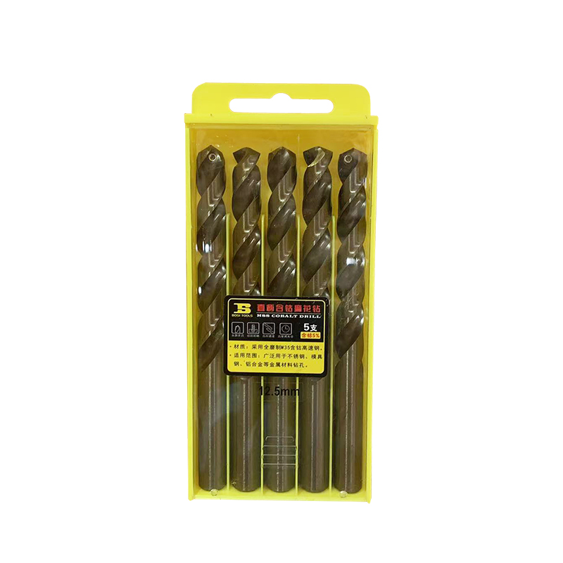 波斯(BOSI)直柄含钴麻花钻(12.5mm/5支)盒