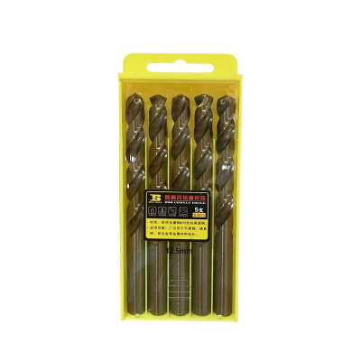 波斯(BOSI)直柄含钴麻花钻(12.5mm/5支)盒