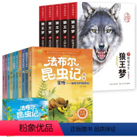 [全套15册]狼王梦+法布尔昆虫记 [正版]狼王梦沈石溪全套5册动物小说全集完整版三四五六年级小学生课外阅读故事书籍儿童