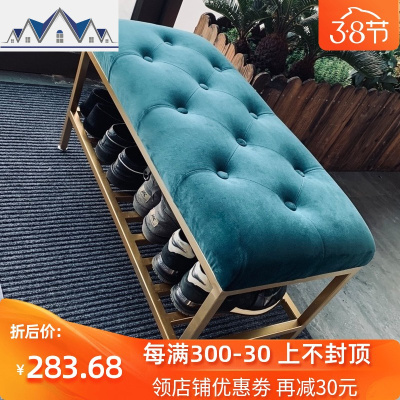 换鞋凳家用口穿鞋凳长条凳北欧现代多功能鞋柜进收纳鞋架鞋凳 三维工匠收纳凳