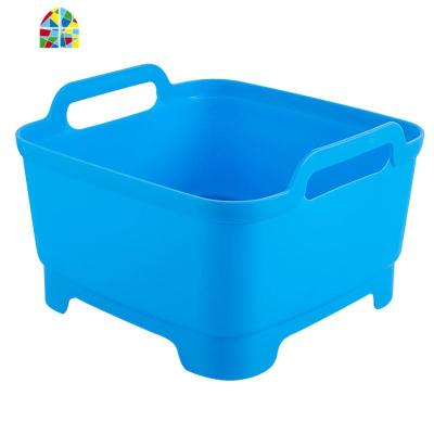 洗菜篮厨房水洗碗加厚塑料洗水果蔬菜篮子家用淘菜 FENGHOU 洗菜盆[蓝色]