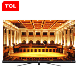 TCL 官方旗舰 55C6 (55英寸) 吋 64位34核人工智能哈曼卡顿音响 4K全面屏平面电视(黑色)