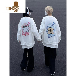 YANXU特别的情侣装卫衣2023新款网红一男一女不一样感外套装