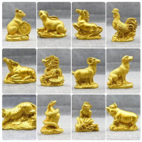 维诺亚风水仿铜十二12生肖摆件鼠牛虎兔龙属蛇马羊猴鸡狗猪属相吉祥物摆