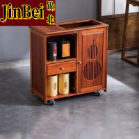 锦北实木移动茶水柜茶桌边柜泡茶台家用烧水壶一体边柜单门单抽无盖板