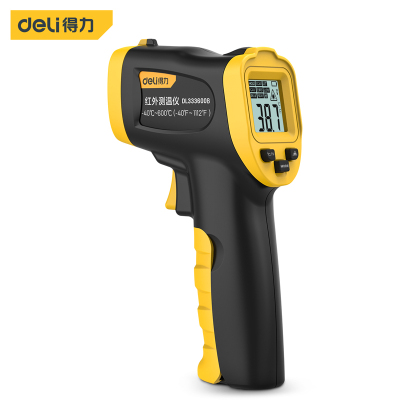得力(deli)测温枪工业红外线测温仪温度计水温检测仪油温枪 DL333600B 单位/个