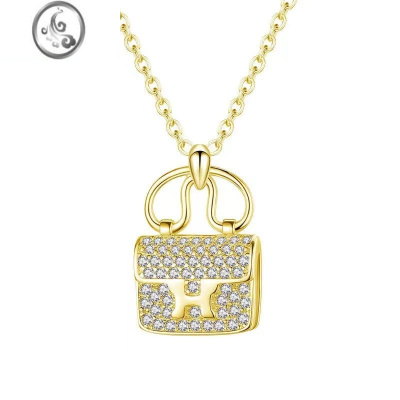 JiMi康康包包项链仙女H字母锁骨链ins冷淡风简约小众气质颈链生日礼物