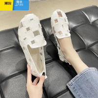 聚范大码女鞋35-43 宽胖肥脚41夏老北京布鞋女网鞋单鞋镂空软底凉鞋42